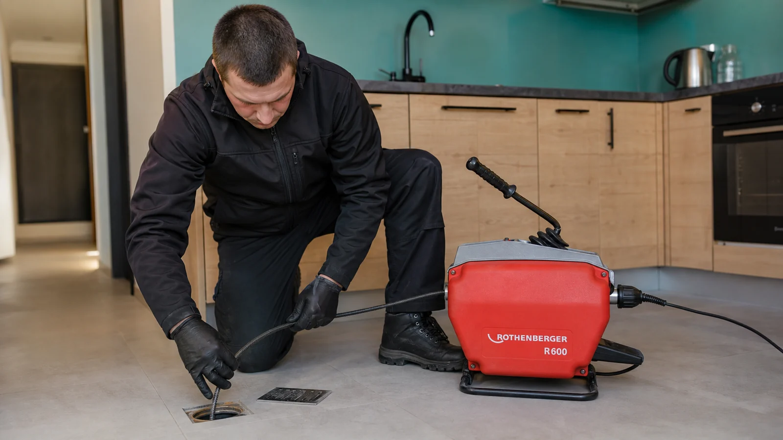 Rothenberger R600 для прочистки канализационных труб в Киеве